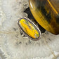 Native American Sterling Silver Oval Bumblebee Jasper Ring Size 8.75 For Women
