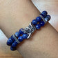 Carolyn Pollack Sterling Silver 2 Strand Sodalite Bead With Dove Stretch Bracelet For Women