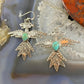 Brad Panteah Sterling Turquoise Stamped Thunderbird Dangle Earrings For Women