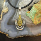 Carolyn Pollack Sterling Silver & Brass Mother of Pearl Decorated Enhancer Pendant For Women