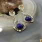 Carolyn Pollack Sterling Silver Round Sodalite Leaves &Flower Earrings For Women