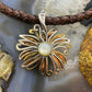 Carolyn Pollack Southwestern Style Sterling Silver/Brass/Bronze Mother of Pearl Flower Pendant For Women