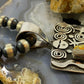 Alex Sanchez Native American Sterling Silver 2 Bumblebee Jasper Petroglyph Tablet Unisex Pendant