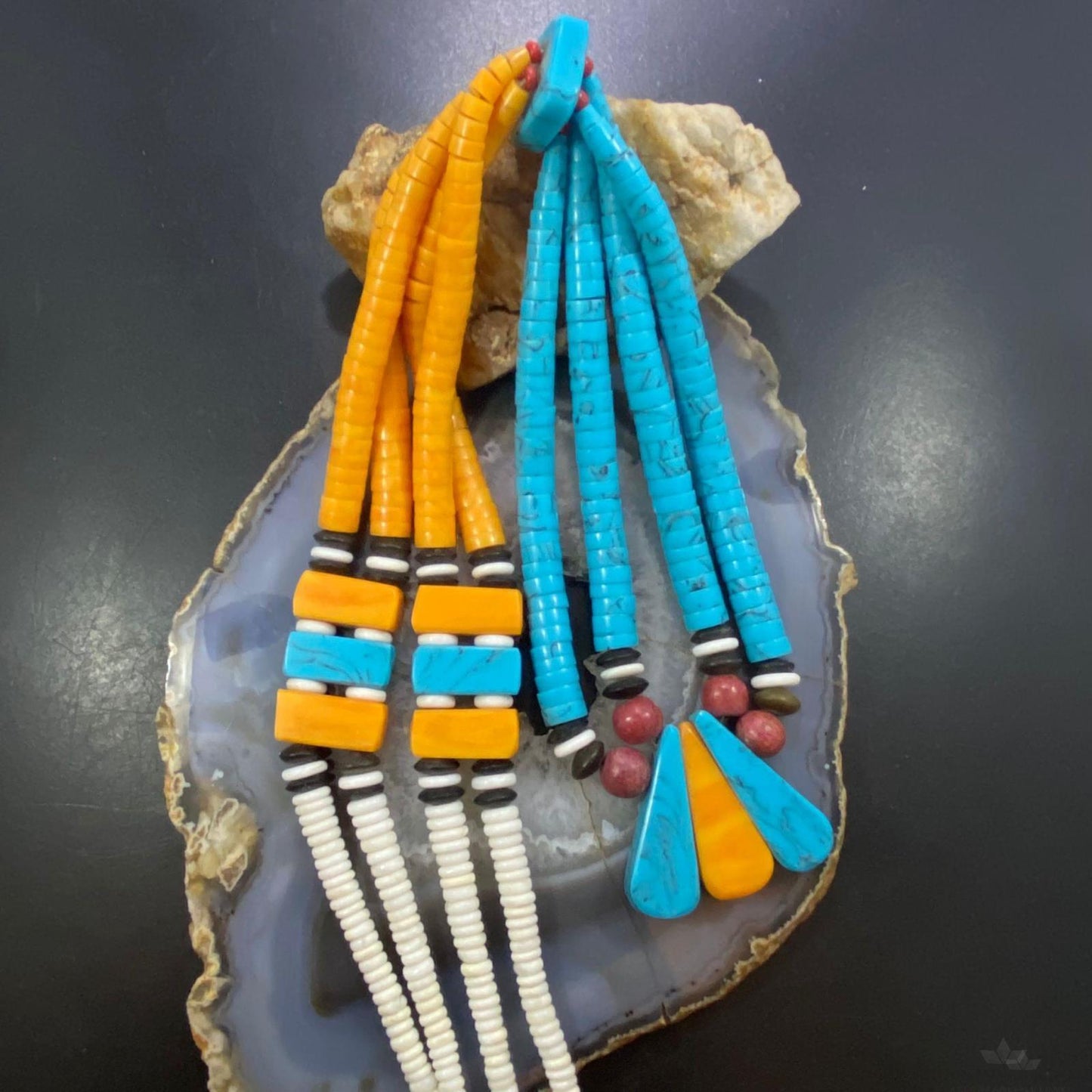 Vintage Native American Kewa Santo Domingo Pueblo Heishi Jacla Necklace