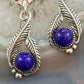 Carolyn Pollack Sterling Silver Round Sodalite Leaves &Flower Earrings For Women