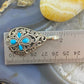 Carolyn Pollack Vintage Southwestern Style Sterling Silver 4 Turquoise Filigree Pendant  For Women