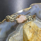 Carolyn Pollack Sterling Silver & Brass Oval Pink Mother of Pearl Decorated Bracelet For Women