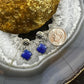 Carolyn Pollack Sterling Silver Diamond Shape Lapis Decorated Dangle Earrings For Women