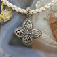 Carolyn Pollack Southwestern Style Sterling Silver Flower Decorated Enhancer Pendant For Women