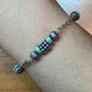 Carolyn Pollack Sterling Silver Green Turquoise Disc Bead Decorated Link Bracelet For Women
