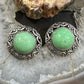 Carolyn Pollack Sterling Silver Round Gaspeite Decorated Stud Earrings For Women