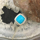 Carolyn Pollack Sterling Square Faceted Turquoise Decorated Ring For Women
