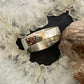 Native American Graduated Bumblebee Jasper Inlay Band Ring Size 8.5 For Women