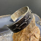 Cheyenne Custer Native American Sterling Silver Tufa Cast Bracelet For Women #2