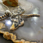 Native American Sterling Silver White Buffalo Inlay Large Unisex Dragonfly Pendant