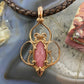 Carolyn Pollack Brass Marquise Rhodonite Doublet Enhancer Pendant For Women