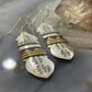 Tommy & Rosita Singer Sterling Silver & Gold Filled Overlay Feather Dangle Earrings For Women #6