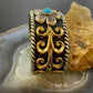 Carolyn Pollack Sterling Silver , Brass, Leather Band 1 Turquoise Bracelet For Women