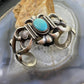 Morgan Native American Sterling Sandcast Oval Turquoise Bracelet For Women - Mountain Of Jewels