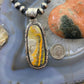 Native American Sterling Silver Oval Bumblebee Jasper Unisex Pendant - Mountain Of Jewels