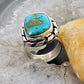 Native American Sterling Silver Turquoise Ring Size 7 For Women - Mountain Of Jewels