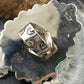 Sterling Silver Green Agate Ring Size 7.5 For Women Signed K.R.Z Native American - Mountain of Jewels