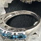 Sterling Silver Multi Stone Blue Topaz Ring For Women Size 7 Daily Wear Ring - Mountain of Jewels