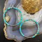 Turquoise Beads 4.5 mm & 4mm Navajo Pearl Beads Hoop Dangle Earrings - Mountain of Jewels